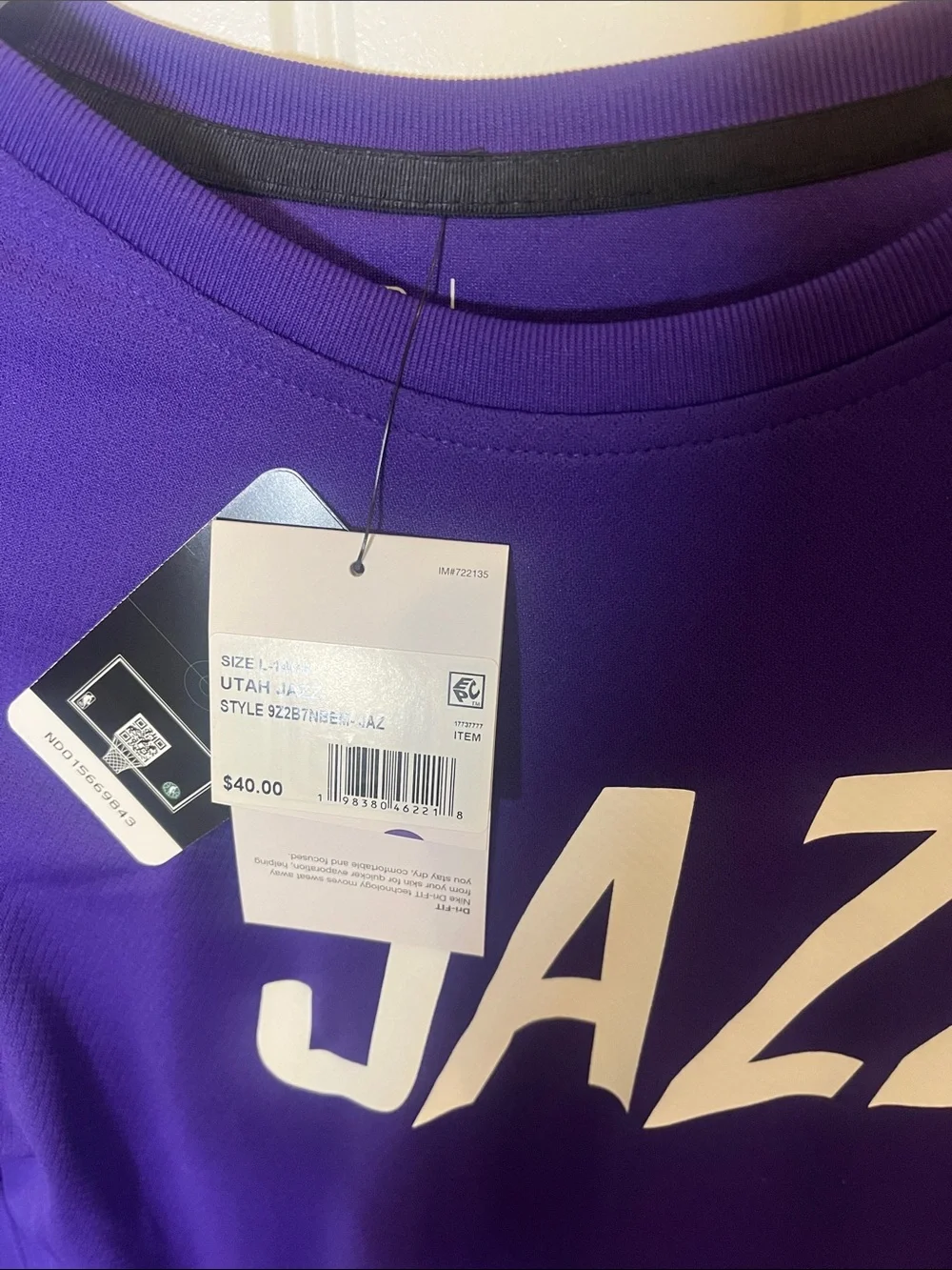 Nike Kids Utah Jazz Long-Sleeve Performance Tee